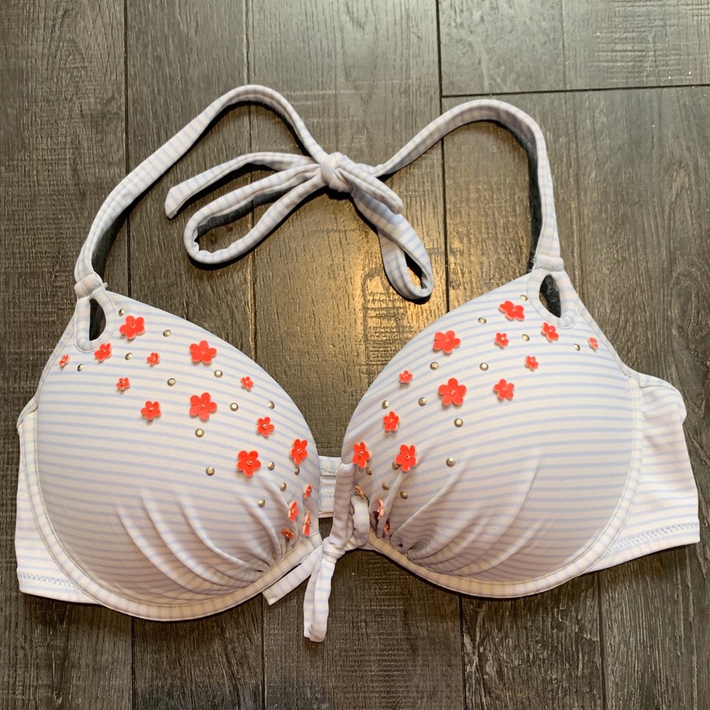 Embellished, Padded Bikini Top